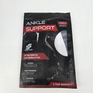 Sleeve Stars Ankle Support Compression Sleeve Unisex Single White Adjustable